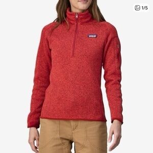Patagonia Red Quarter-Zip Better Sweater Pullover